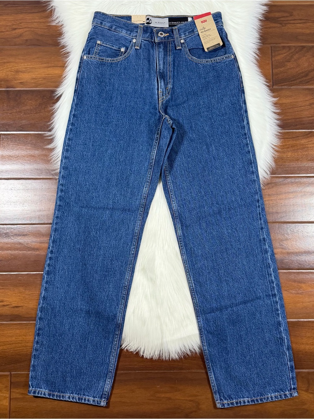 Levi's Silver Tab Women's Size 27 X 31 Medium Dark Wash 94 Baggy Denim Jeans